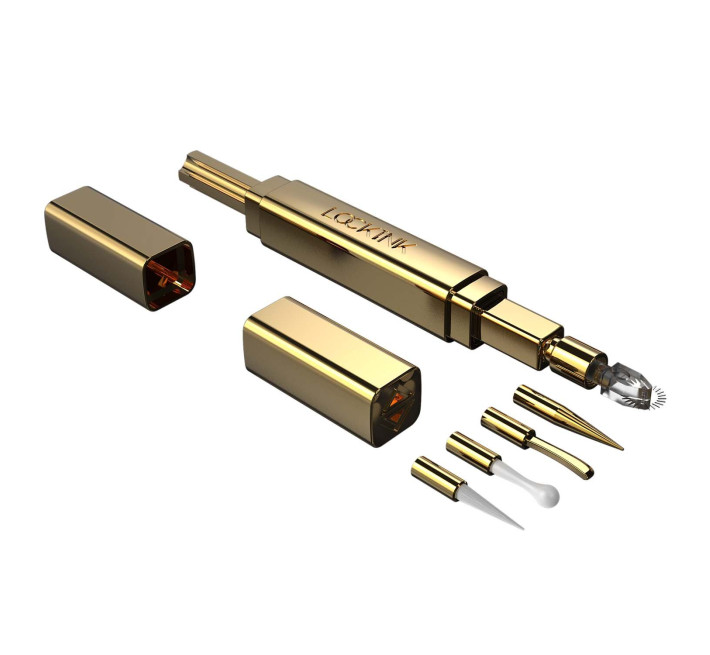 Ексклюзивний тиклер LOCKINK 5-head Flirting Tickler - Golden з п'ятьма насадками