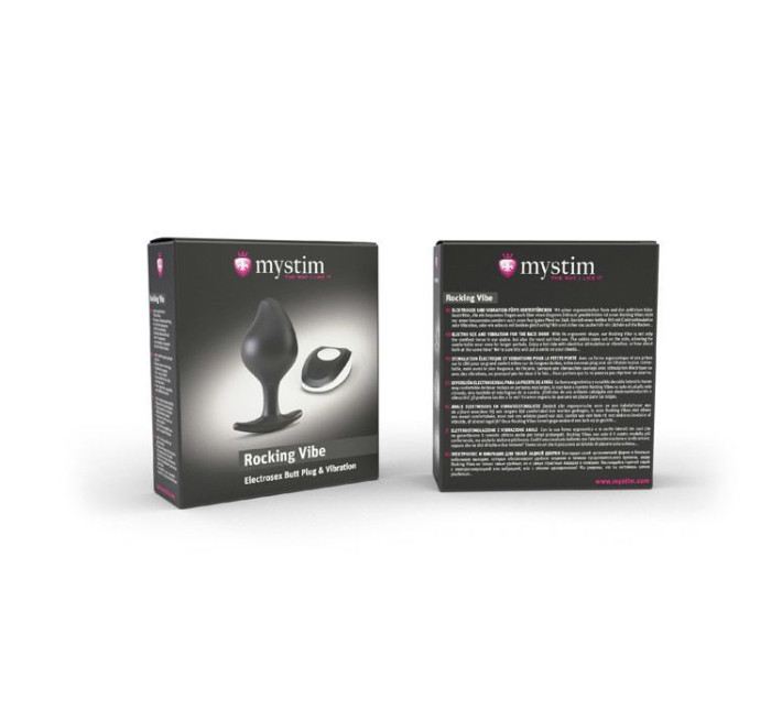 Силиконовая анальная пробка Mystim Rocking Vibe с вибрацией и пультом для электростимулятора