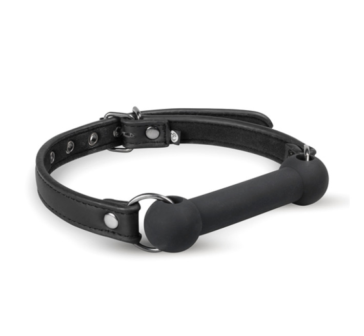 Кляп-уздечка EasyToys, силиконовый, черный, 1.7 см