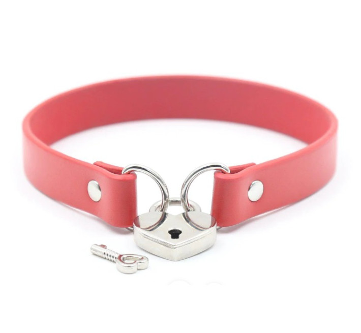 Чокер DS Fetish Locking collar red