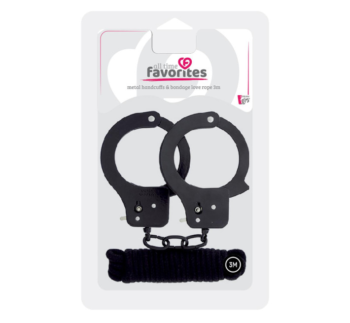 Набір Dreamtoys Bondx Metal Cuffs & Love Rope Set Чорний