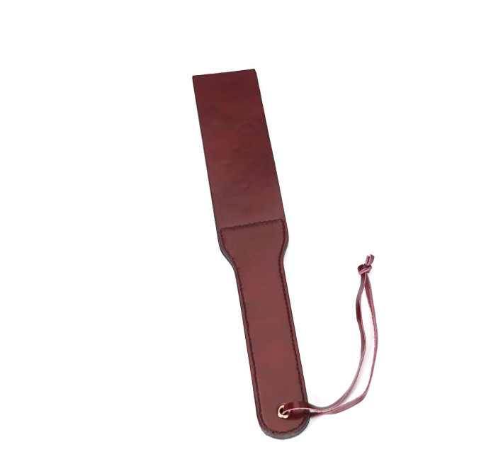 Двосторонній паддл Liebe Seele Wine Red Spanking Paddle, натуральна шкіра