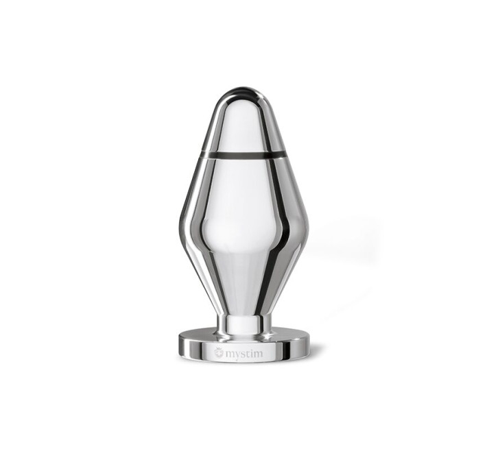 Металева анальна пробка Mystim Big John для електростимулятора, діаметр 6,5 см