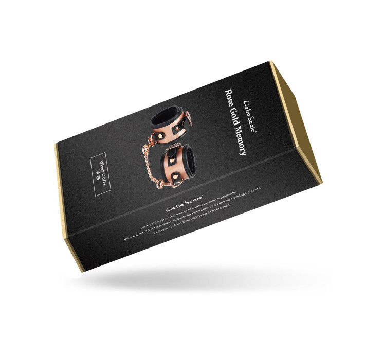 Наручники Liebe Seele Rose Gold Memory Wrist Cuff, натуральная кожа, розовое золото