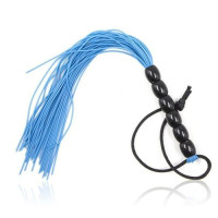 Міні флогер DS Fetish Leather flogger Блакитний, 22 см