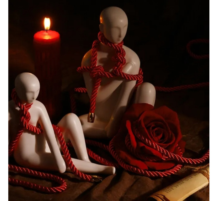 Бондажна мотузка Lockink Sevanda, конопляна, червона, 8 м