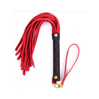 Флоггер DS Fetish Leather flogger S red 27 см