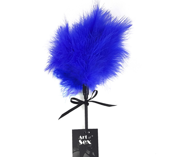 Щекоталка со шлепалкой Пика Art of Sex – Puff Peak, синяя