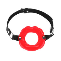 Кляп-розширювач у формі губ на ремінці Art of Sex натуральна шкіра Gag Lips