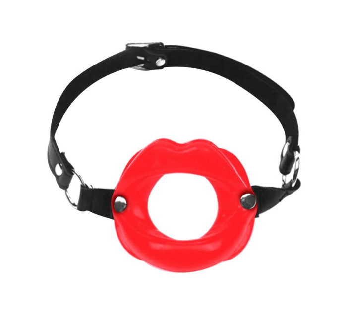 Кляп-розширювач у формі губ на ремінці Art of Sex натуральна шкіра Gag Lips