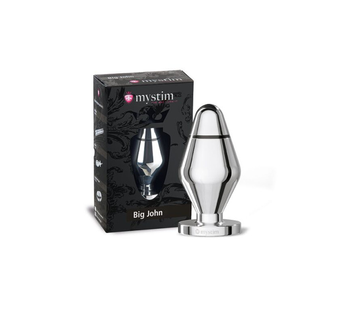 Металева анальна пробка Mystim Big John для електростимулятора, діаметр 6,5 см