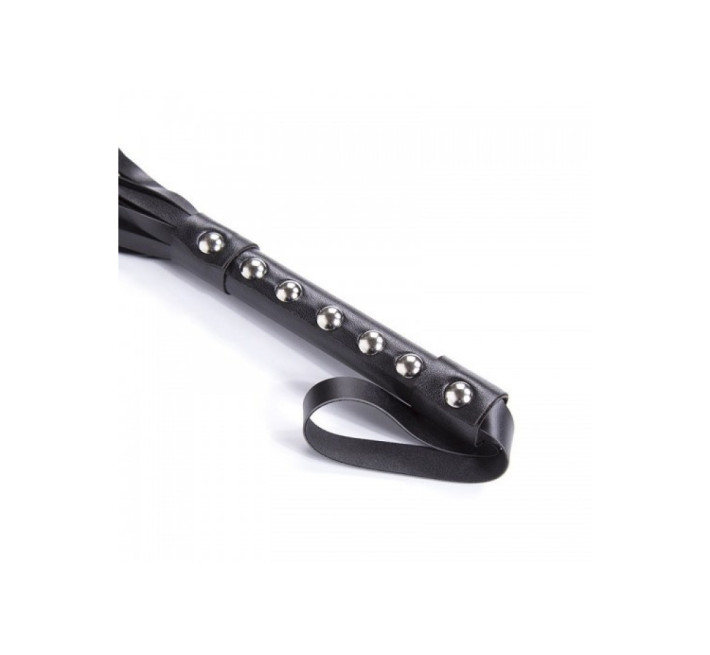Флогер з шипами DS Fetish Studded flogger black, 55 см