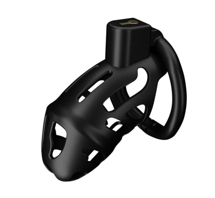 Клітка для пеніса LOCKINK SEVANDA Naja-Cobra Chastity Cage, чорна, 3 кільця різних розмірів