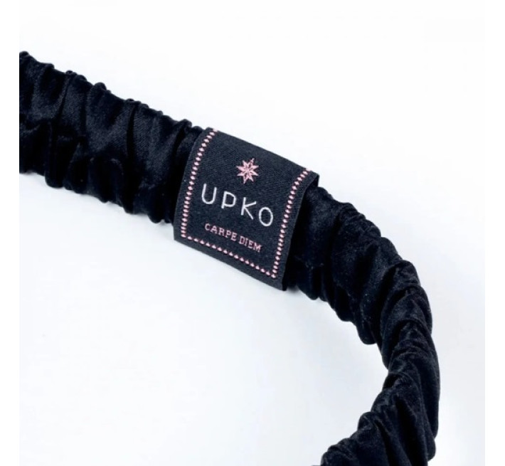 Маска на глаза с надписью Bitch! от UPKO, шелковая, White