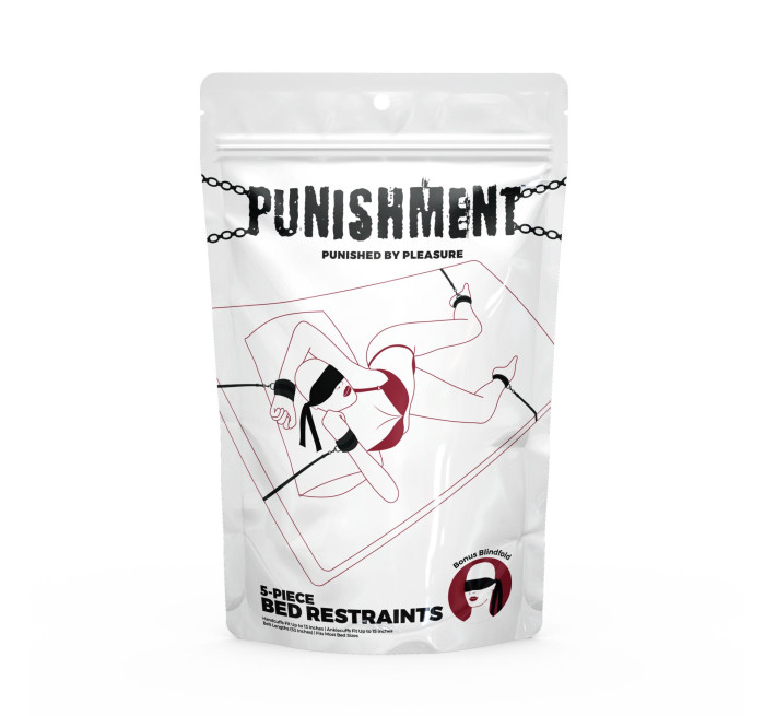 Розтяжка на ліжко Punishment - 5-Piece Bed Restraint Kit - Black