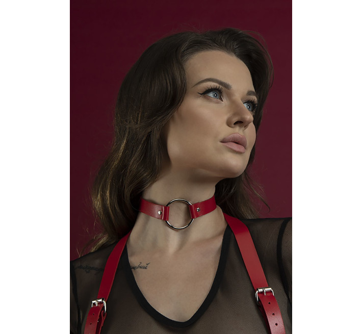 Чокер с кольцом Feral Feelings O-Ring Collar Красный