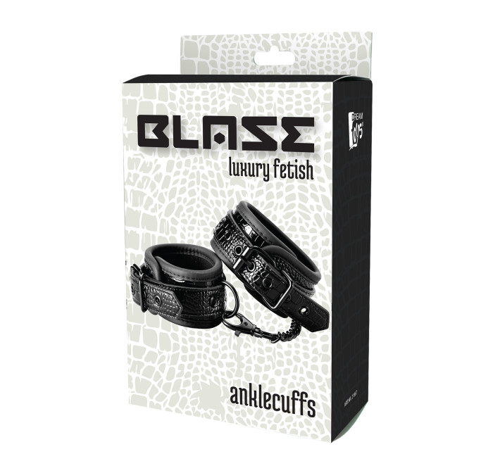 Кайдани Dream toys BLAZE LUXURY ANKLE cuff CROCO BLACK, Черный