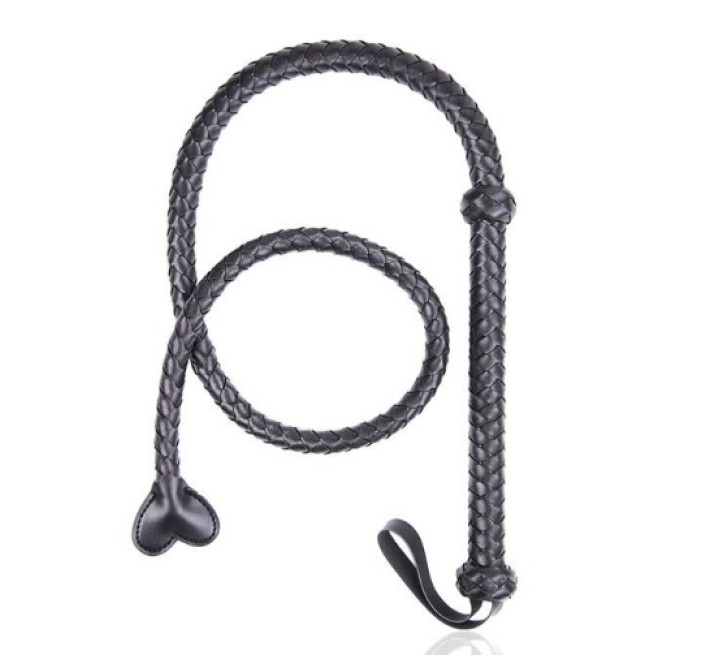 Батіг довгий DS Fetish Whip Long Heart Black