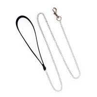 Поводок на цепочке из натуральной кожи Art of Sex - Leash, цвет Черный Поводок на цепочке из натуральной кожи Art of Sex - Leash, цвет Черный