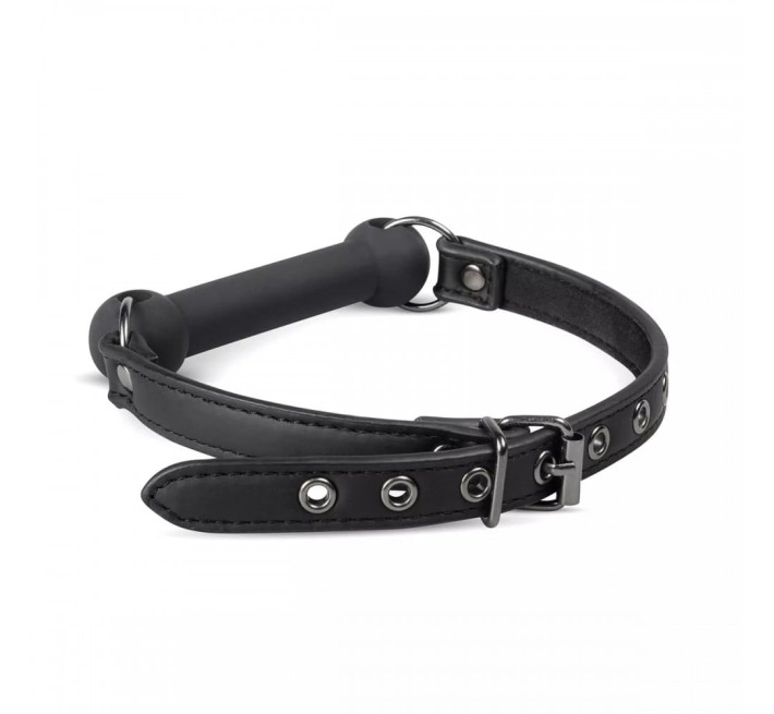 Кляп-уздечка EasyToys, силиконовый, черный, 1.7 см