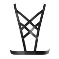 Портупея из экокожи Bijoux Indiscrets Maze – Cross Cleavage Harness Black