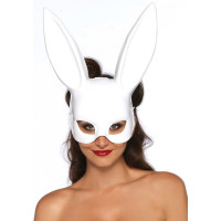 Маска кролика Leg Avenue Masquerade Rabbit Mask White, довгі вушка, на резинці Маска кролика Leg Avenue Masquerade Rabbit Mask White, довгі вушка, на резинці