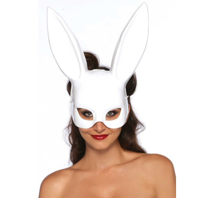 Маска кролика Leg Avenue Masquerade Rabbit Mask White, довгі вушка, на резинці