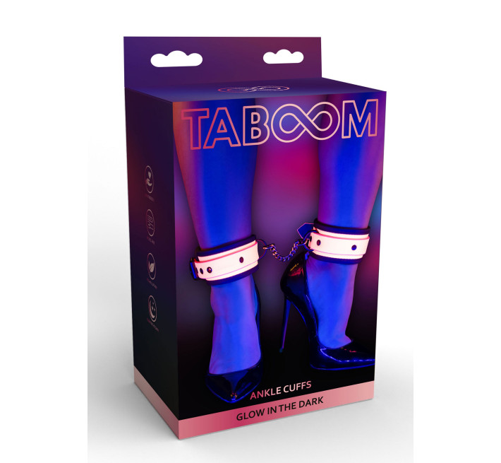 Светящиеся в темноте поножи Taboom Ankle Cuffs, розовые