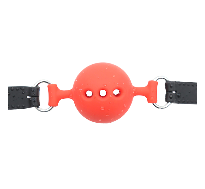 Кляп DS Fetish Mouth silicone gag L black/red