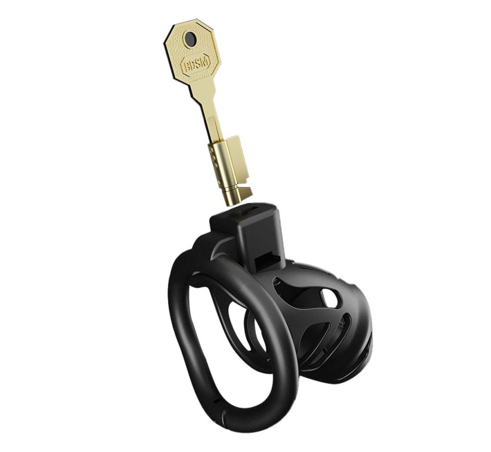 Клітка для пеніса LOCKINK SEVANDA Naja-Cobra Chastity Cage, чорна, 3 кільця різних розмірів