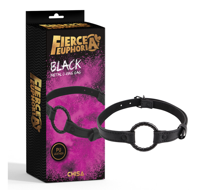 Кляп кільце Chisa Black Metal O-Ring Gag Fierce Euphoria, Чорний