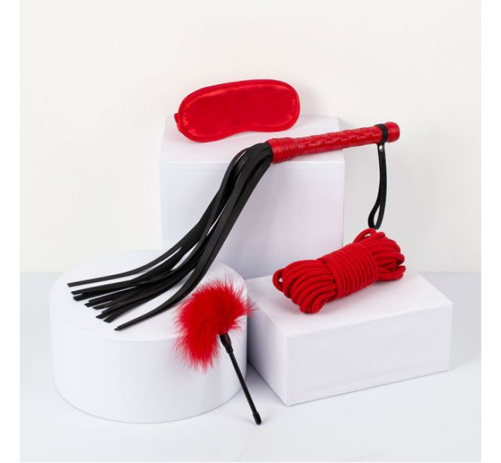 Набор sLash Passion BDSM Leather Set, Red