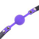Кляп силіконовий DS Fetish Silicone ball gag metal accesso purple