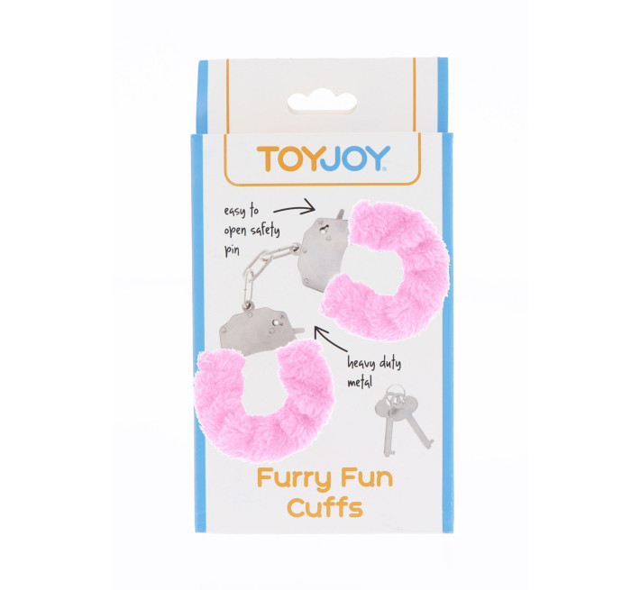Наручники з хутром Toy Joy Furry fan cuffs Рожеві