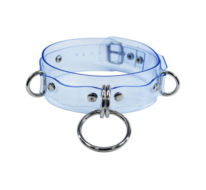 Ошейник для фиксации Feral Feelings - D-Rings Trasparent
