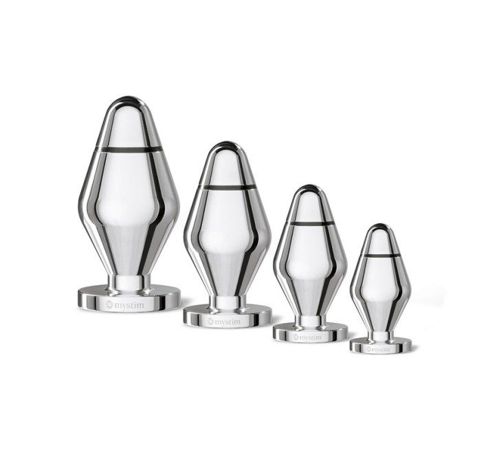 Металева анальна пробка Mystim Big John для електростимулятора, діаметр 6,5 см