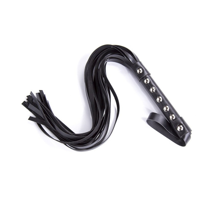 Флогер з шипами DS Fetish Studded flogger black, 55 см