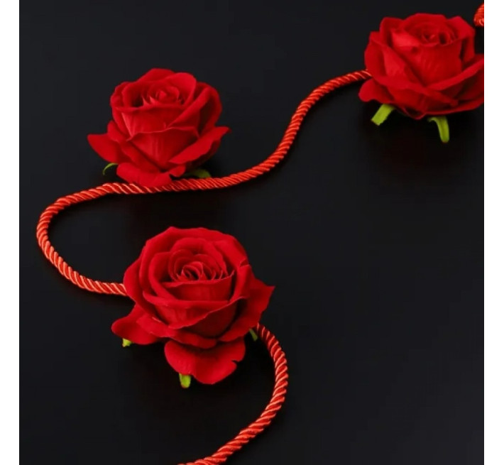 Бондажна мотузка Lockink Sevanda, конопляна, червона, 8 м