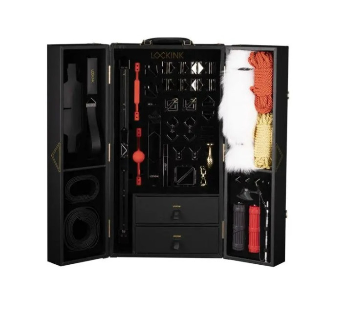 Чемодан БДСМ 14 предметов Lockink Черная