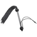 Флогер DS Fetish FLOGGER чорний, прозора ручка, 28 см