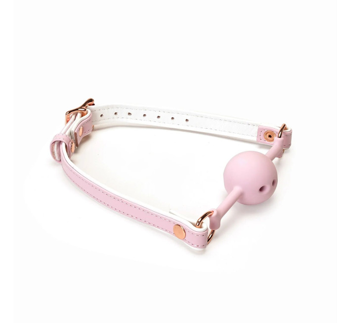 Кляп Liebe Seele White & Pink Fairy Goat Leather Ball Gag