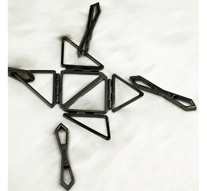 Набор для БДСМ Lockink, натуральная кожа и металл, черный, 7 предметов