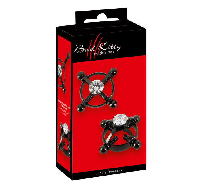 Затискачі на соски Bad Kitty Nipple Jewellery Black
