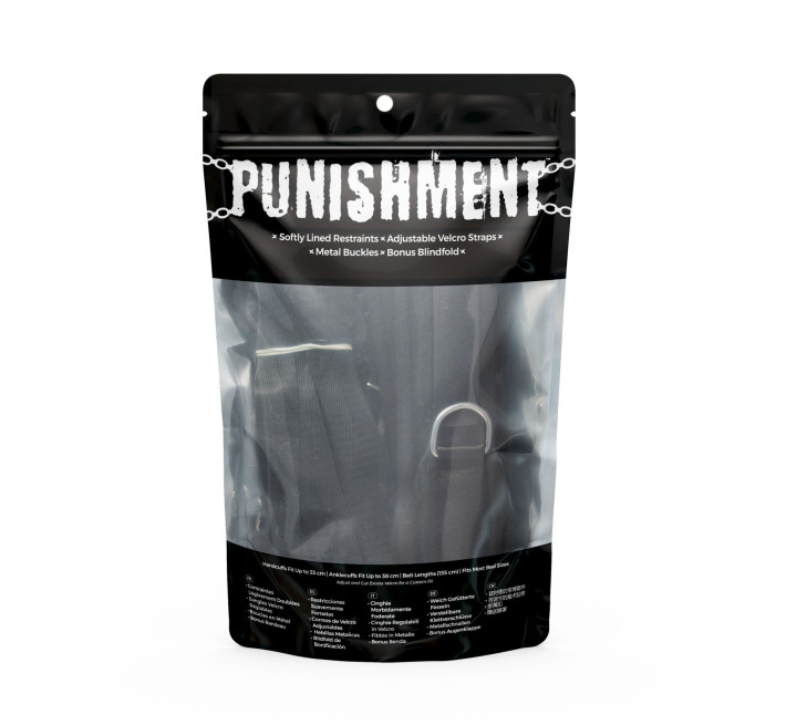 Розтяжка на ліжко Punishment - 5-Piece Bed Restraint Kit - Black