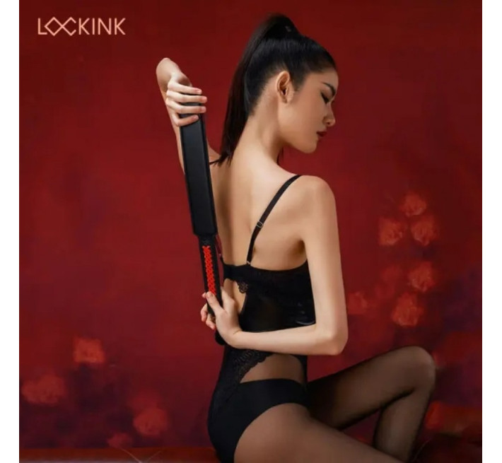 Паддл Lockink шкіряний чорно-червоний