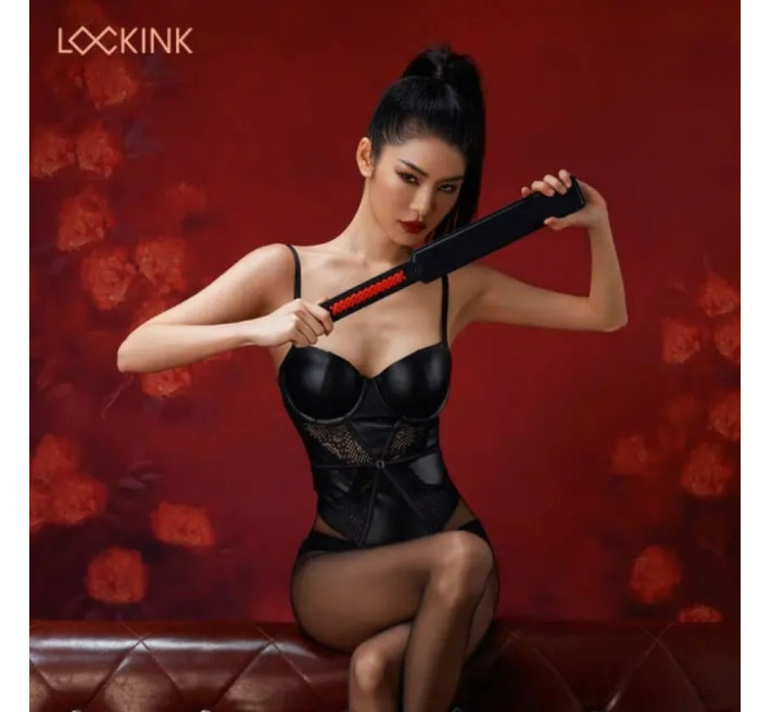 Паддл Lockink шкіряний чорно-червоний