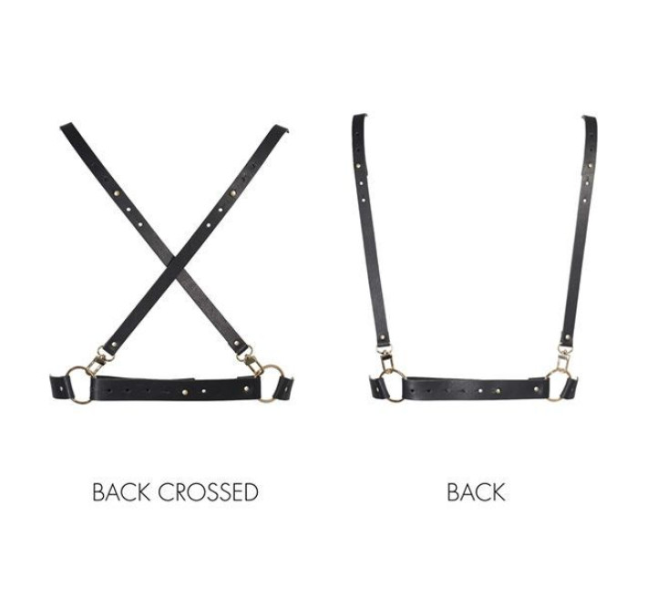 Портупея Bijoux Indiscrets MAZE X Harness Чорна