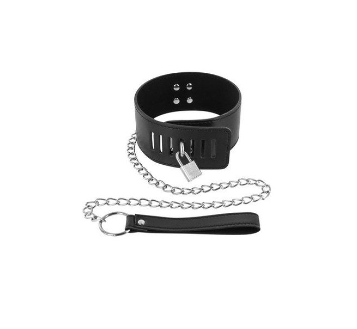 Нашийник з повідцем Fetish Tentation Padlock and Leash