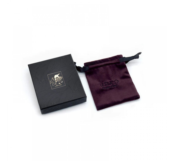 Тонкий ошейник (чокер) из итальянской кожи UPKO Thin, черного цвета