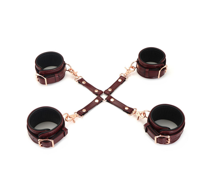 Шкіряна хрестовина Liebe Seele Wine Red Hogtie